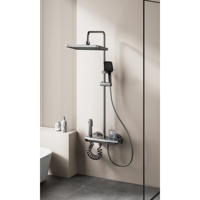 Colonne de douche laiton LED