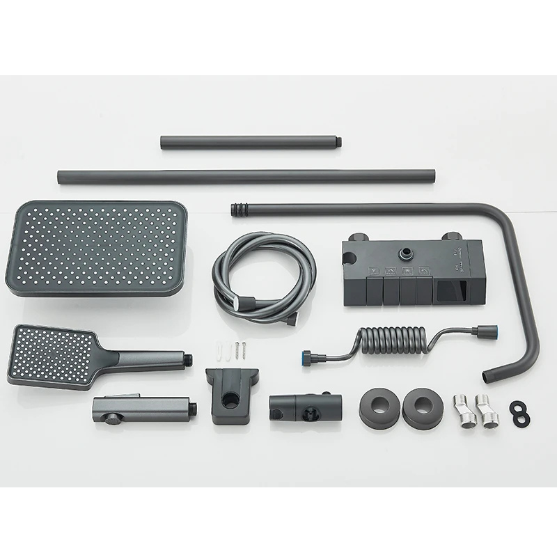 Colonne de douche noire intelligente