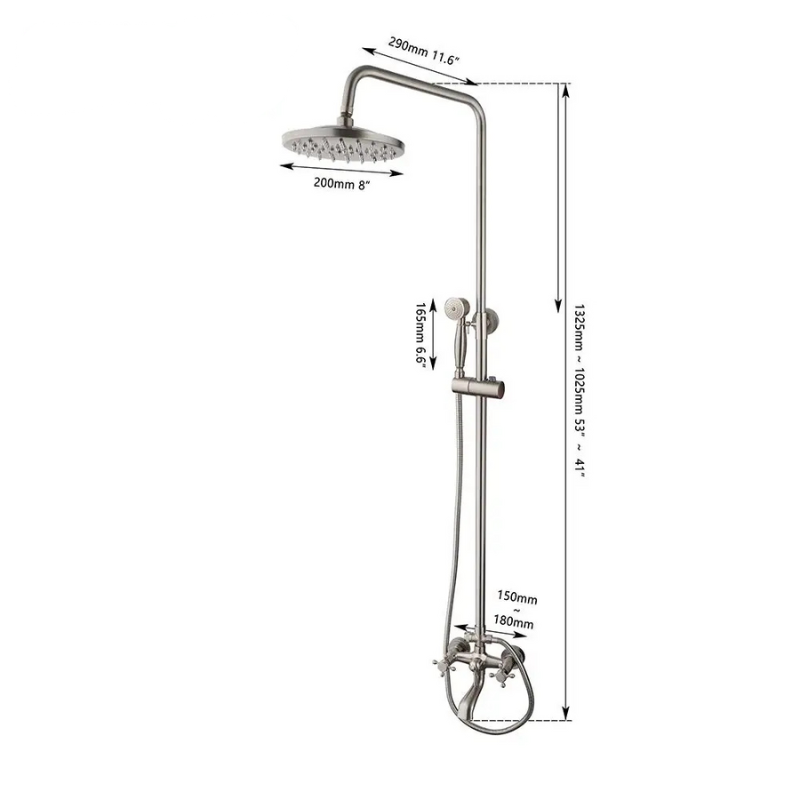 Colonne de douche rétro antique