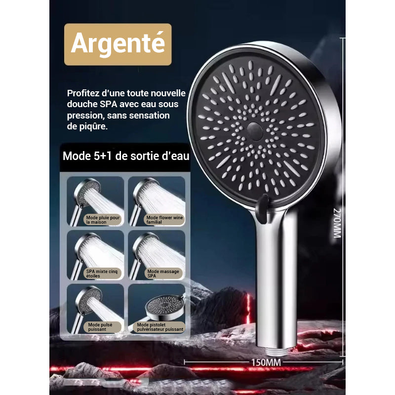 Pommeau de douche haute pression multifonction