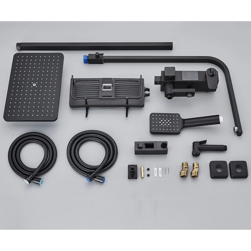 Colonne de douche noire multi voies