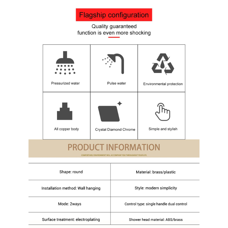 Colonne de douche cuivre mécanique