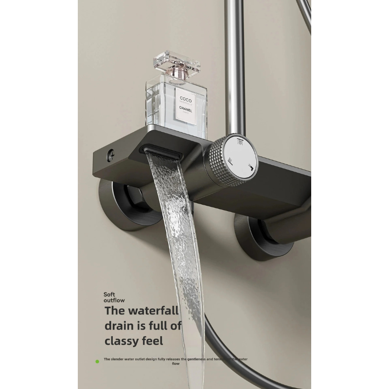 Colonne de douche pour baignoire avec commande rotative