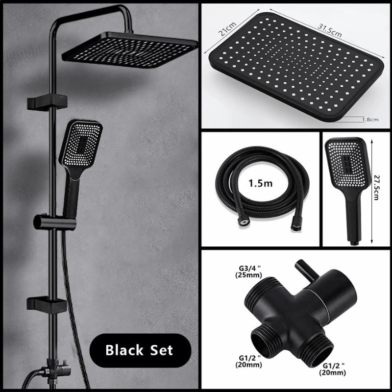 Colonne de douche en inox sans robinet