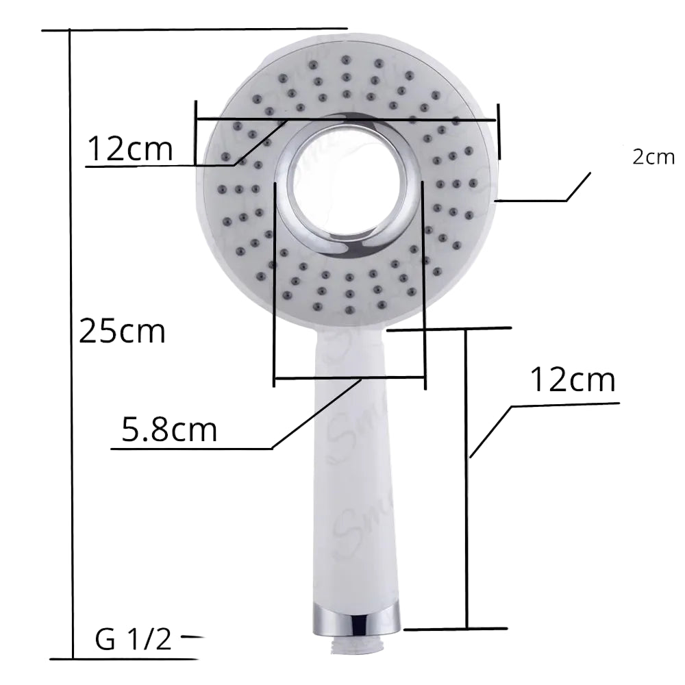 Pommeau de douche anti calcaire arrondi