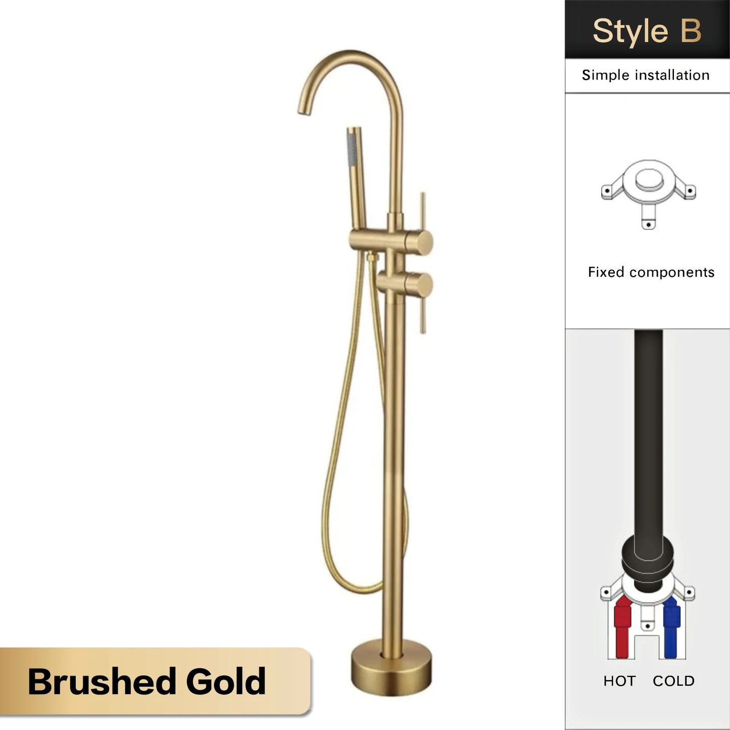 Mitigeur baignoire sur pied