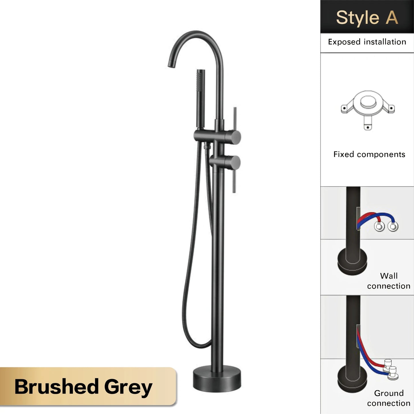 Mitigeur baignoire sur pied