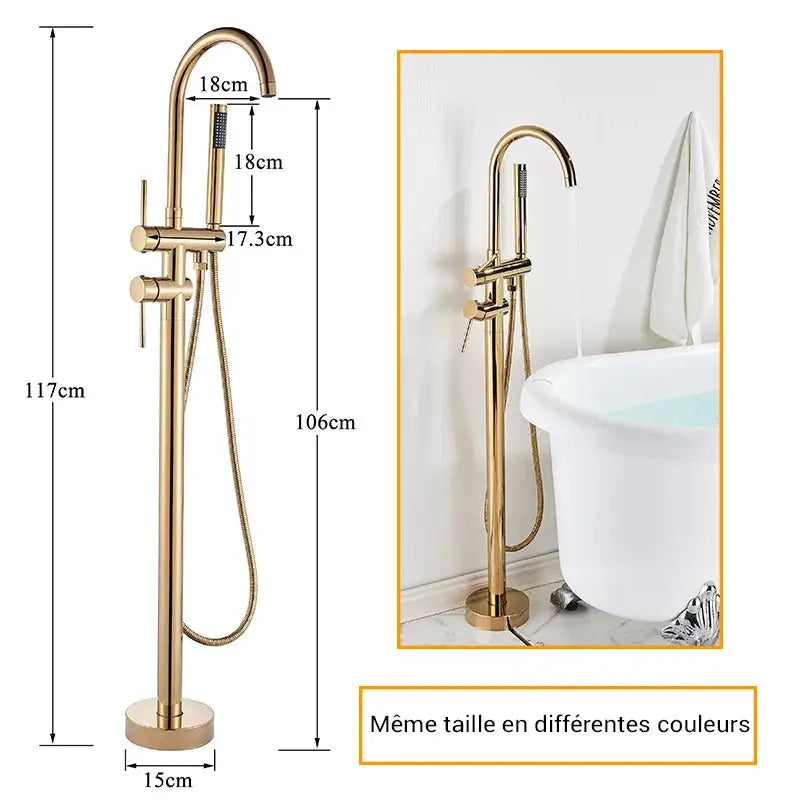 Colonne de douche pour baignoire sur pied