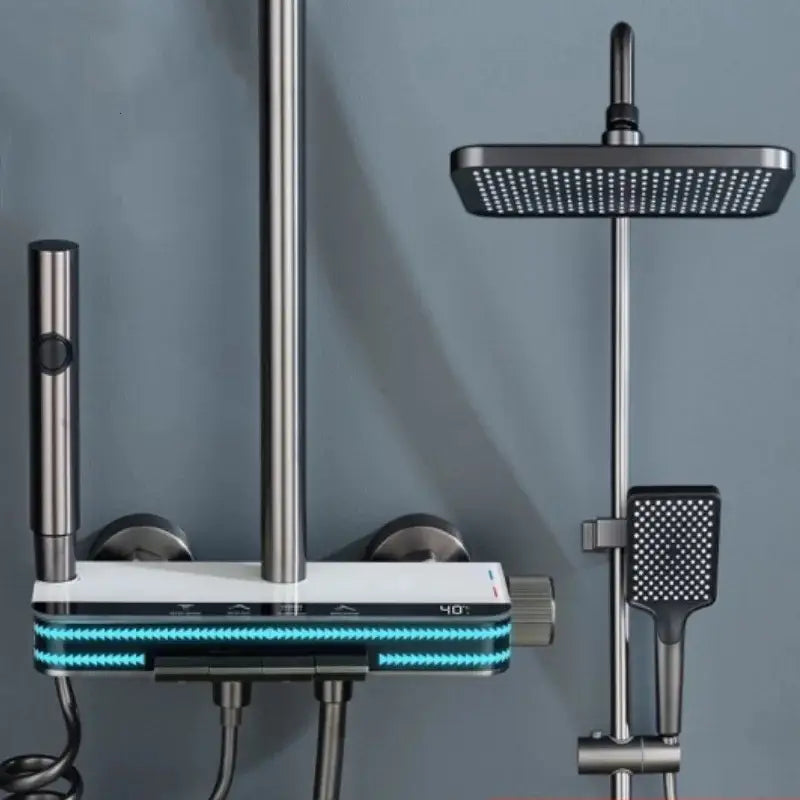 Colonne de douche blanche effet lumineux