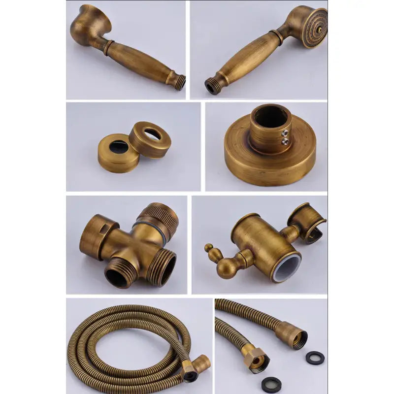 Colonne de douche bronze avec étagère - Bronze