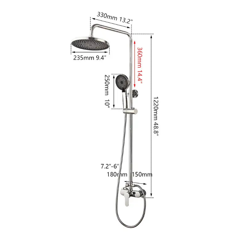 Colonne de douche design chrome - Chrome