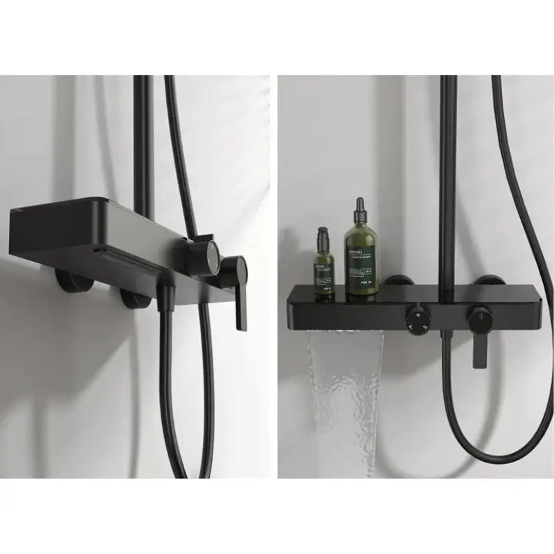 Colonne de douche design avec ciel de pluie