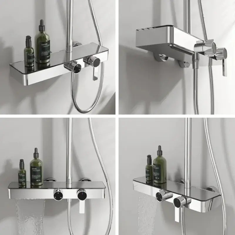 Colonne de douche design avec ciel de pluie