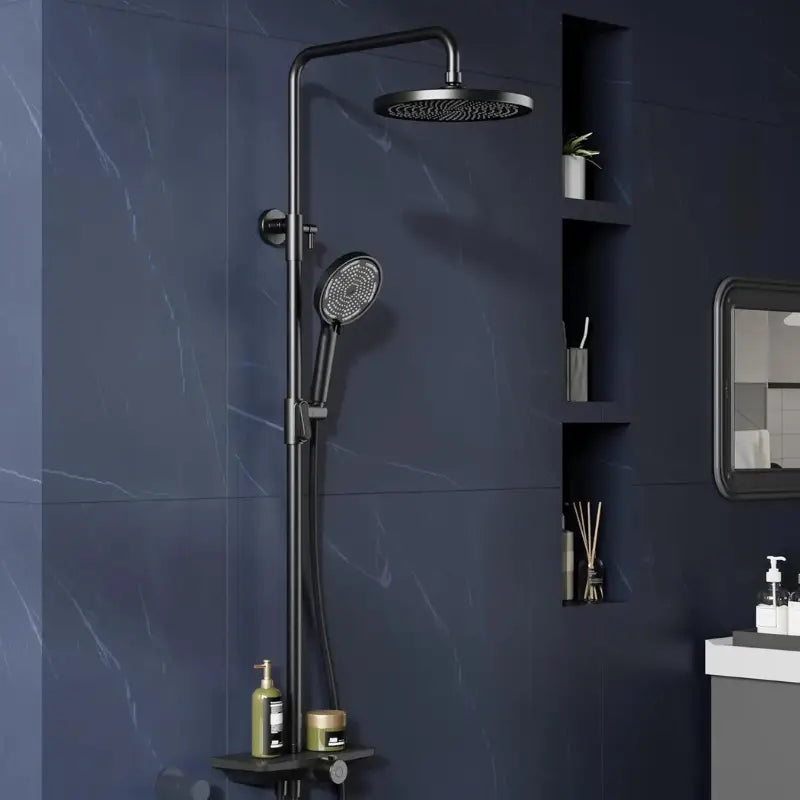 Colonne de douche design avec tablette