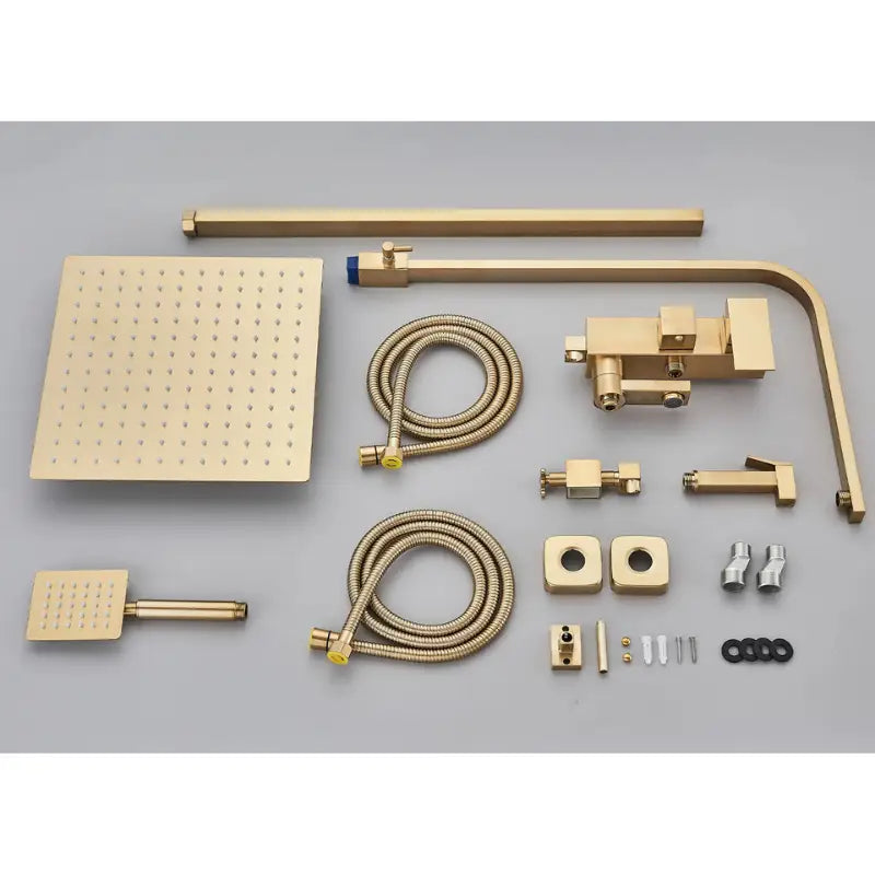 Colonne de douche dorée pluie