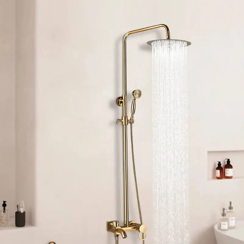 Colonne de douche dorée vintage - Or brossé