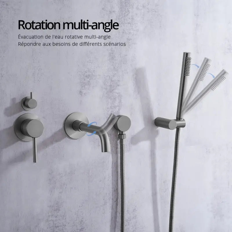 Colonne de douche encastrable brossette