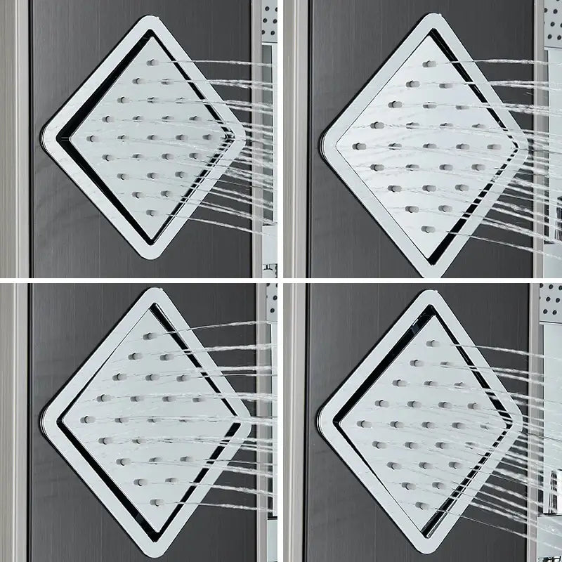 Colonne de douche hydromassante à LED - Noir