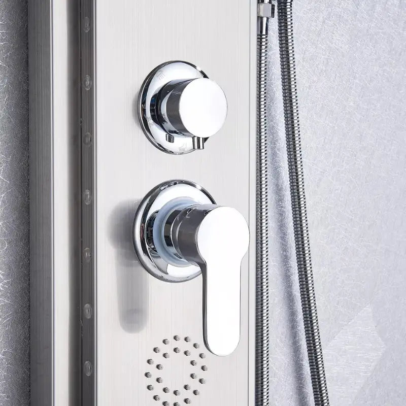 Colonne de douche hydromassante blanche