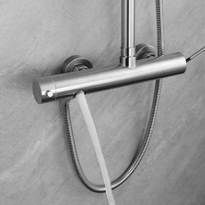 Colonne de douche en inox bec verseur - Argent