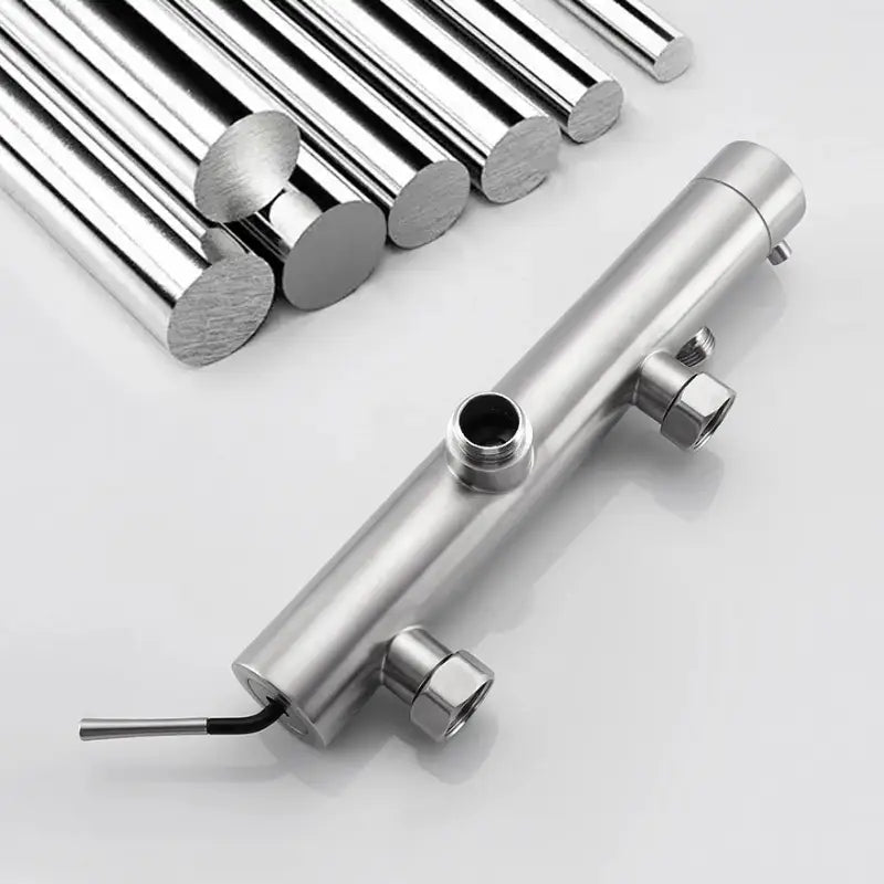 Colonne de douche en inox bec verseur - Argent