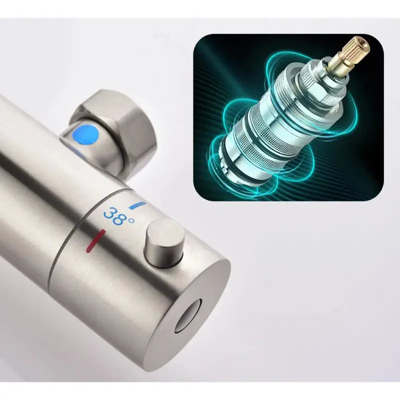 Colonne de douche inox tête ronde