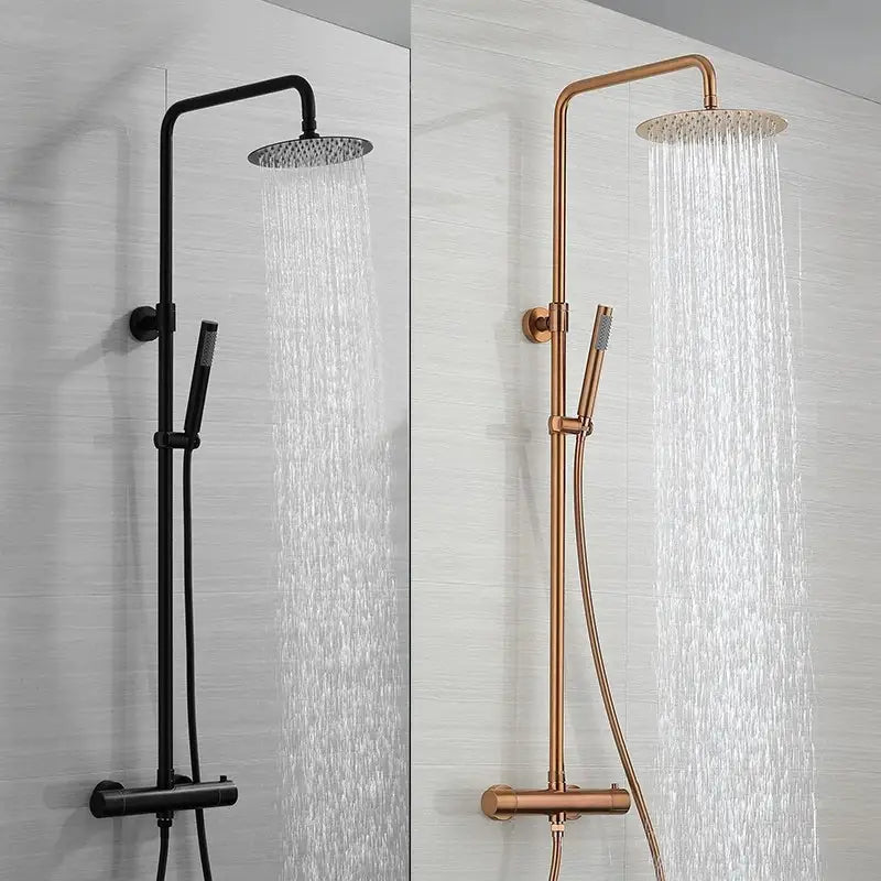 Colonne de douche inox tête ronde