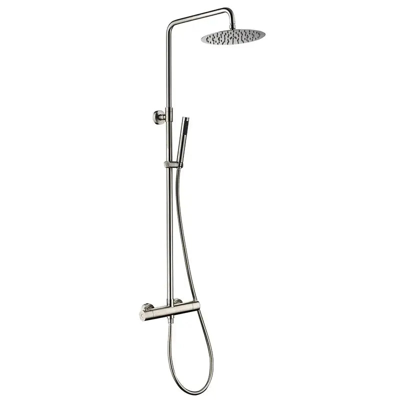 Colonne de douche inox tête ronde - Argent