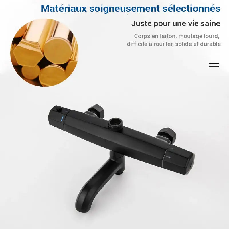 Colonne de douche avec mitigeur baignoire - Noir