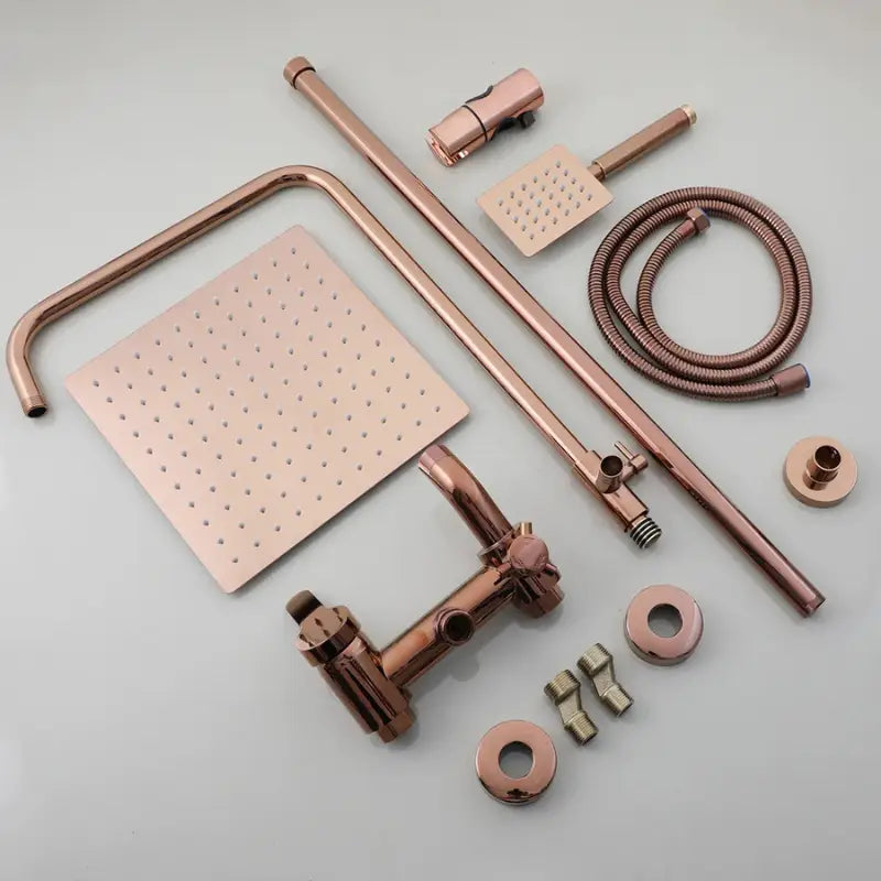 Colonne de douche avec mitigeur mécanique - Or rose