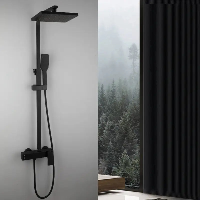 Colonne de douche avec mitigeur noir