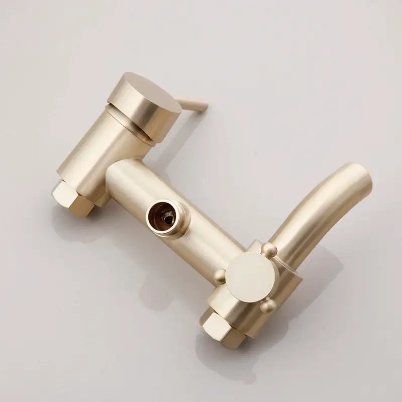 Colonne de douche avec mitigeur rétro - Or