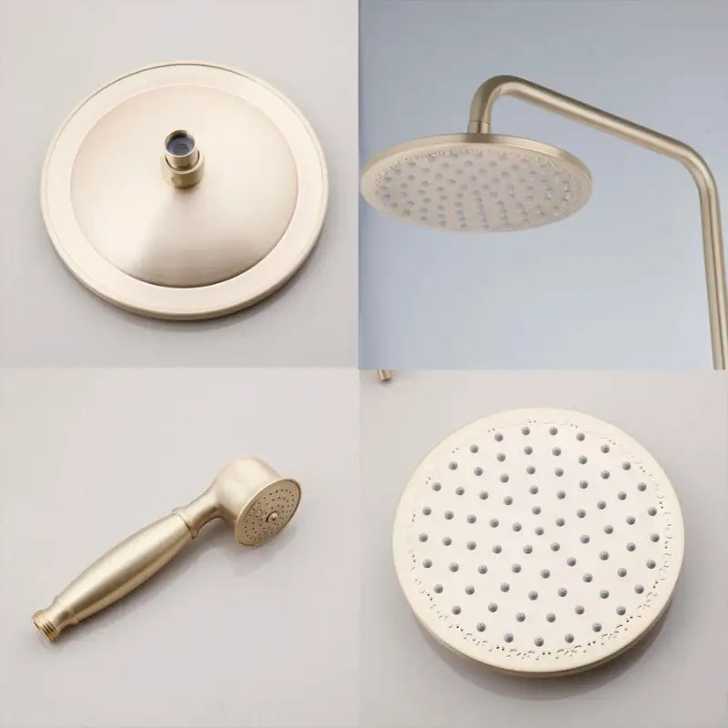 Colonne de douche avec mitigeur rétro - Or