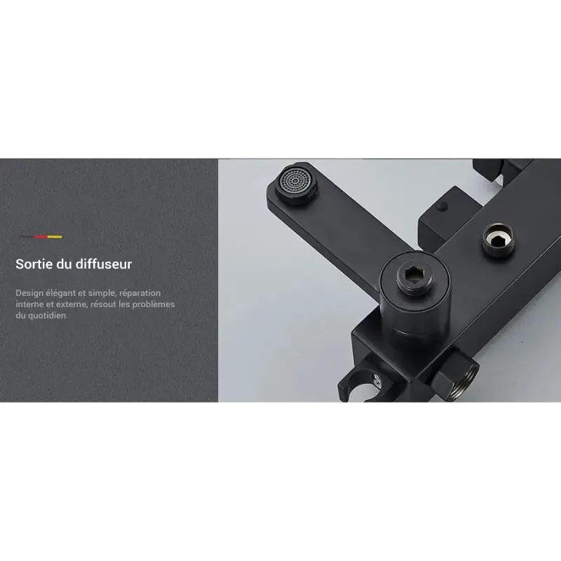 Colonne de douche noire mécanique