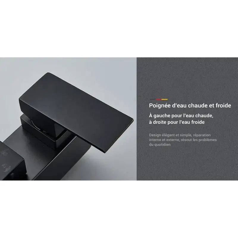 Colonne de douche noire mécanique