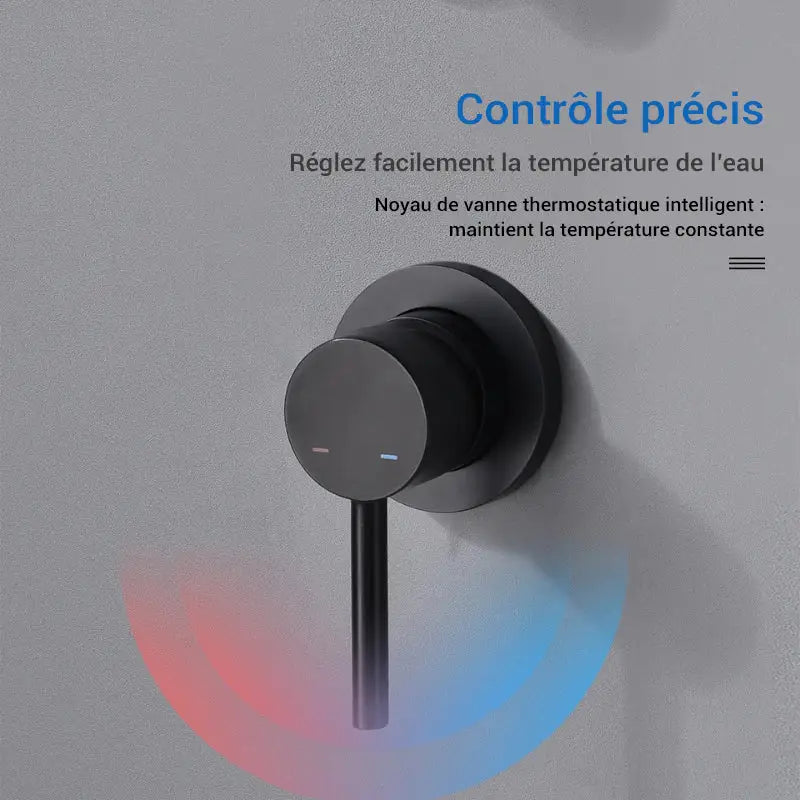 Colonne de douche noire murale