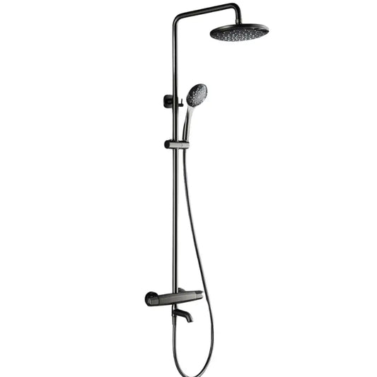 Colonne de douche noire thermostatique - Noir