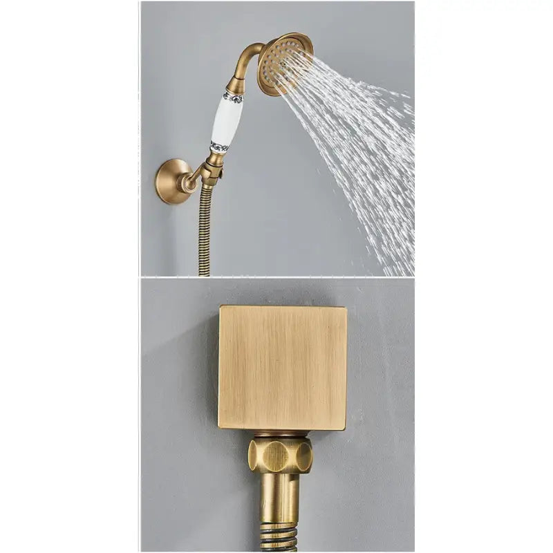 Colonne de douche rétro chic - Or