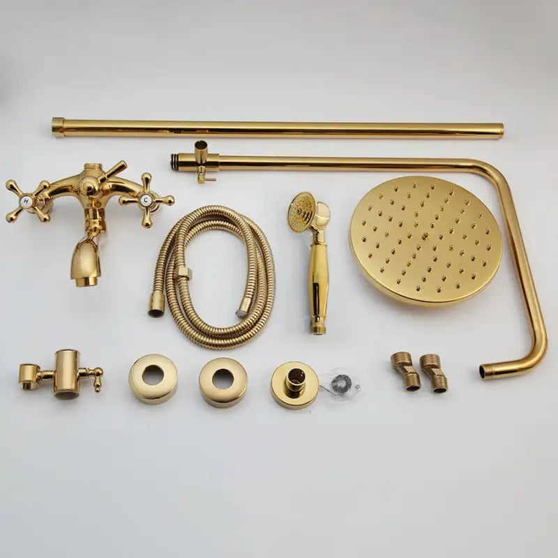 Colonne de douche rétro effet or brillant - Or brillant
