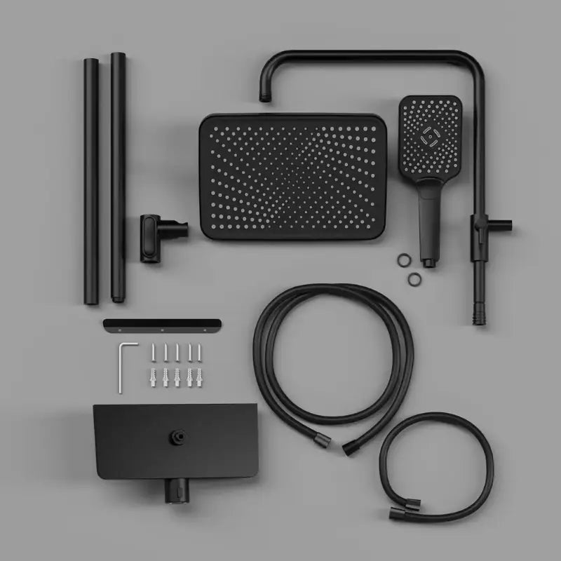 Colonne de douche sans robinetterie noire - Noir