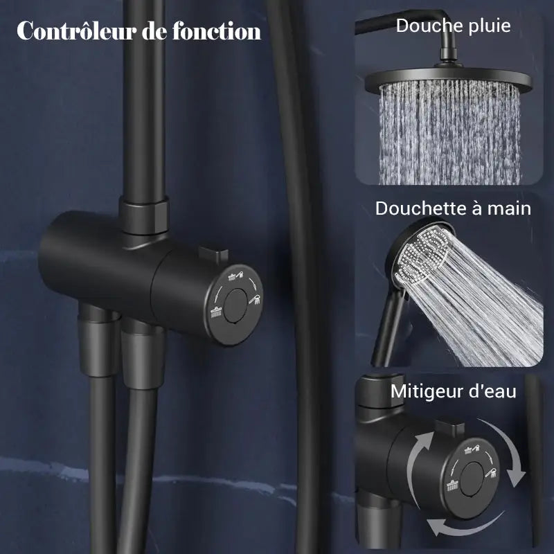 Colonne de douche sans robinetterie deux sorties