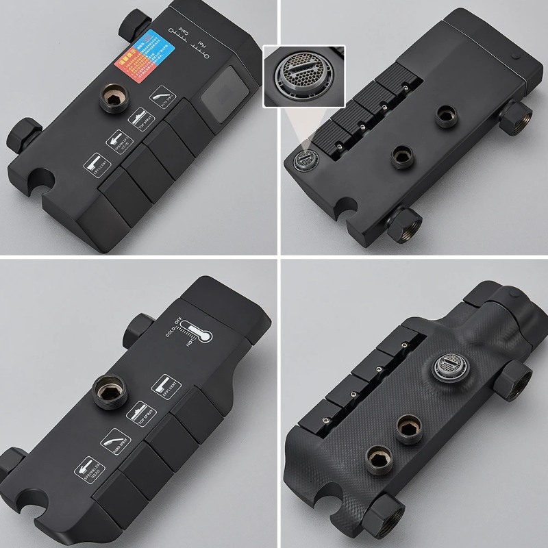 Colonne de douche noire intelligente