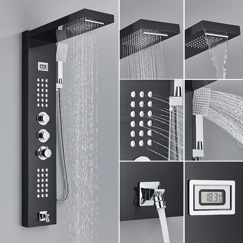 Colonne de douche hydromassante écran