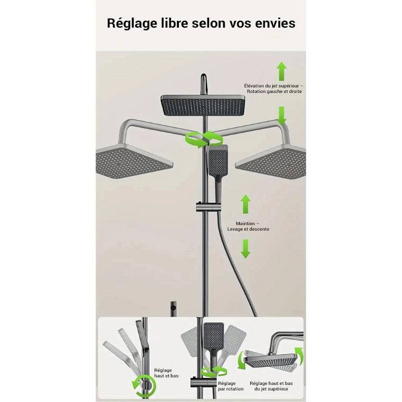 Colonne de douche pour baignoire avec écran