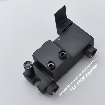 Colonne de douche noire multifonctions