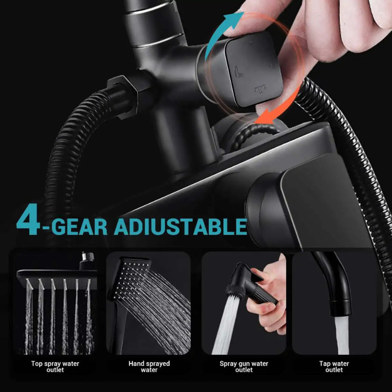 Colonne de douche carrée 4 voies