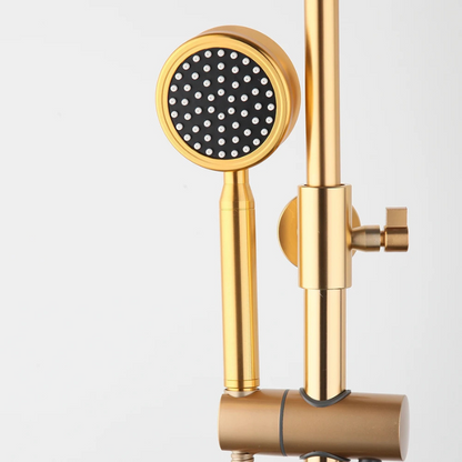 Colonne de douche avec mitigeur doré