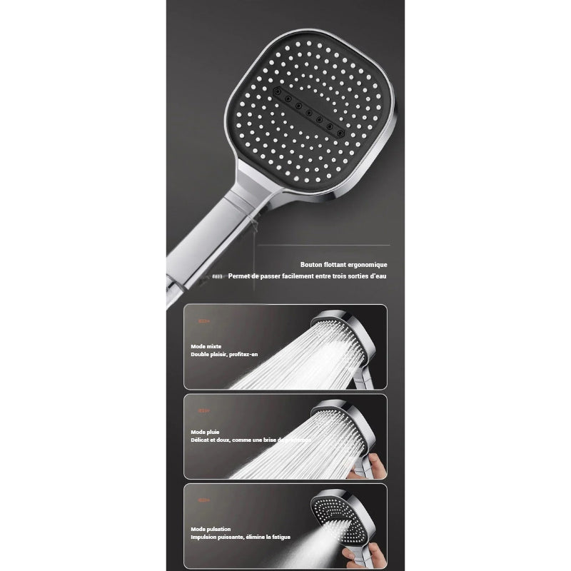 Pommeau de douche filtrant large