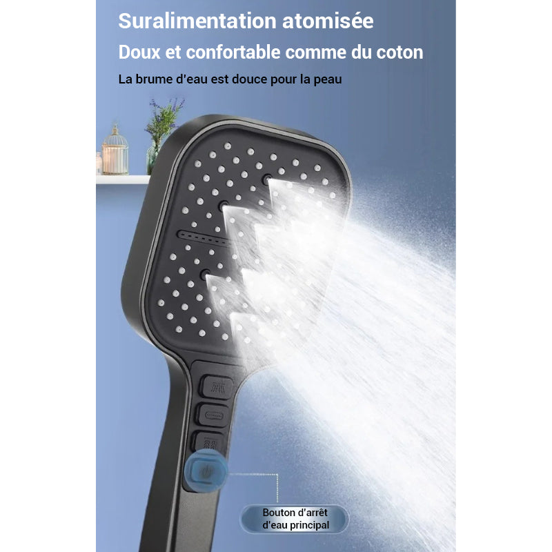 Pommeau de douche haute pression avec boutons