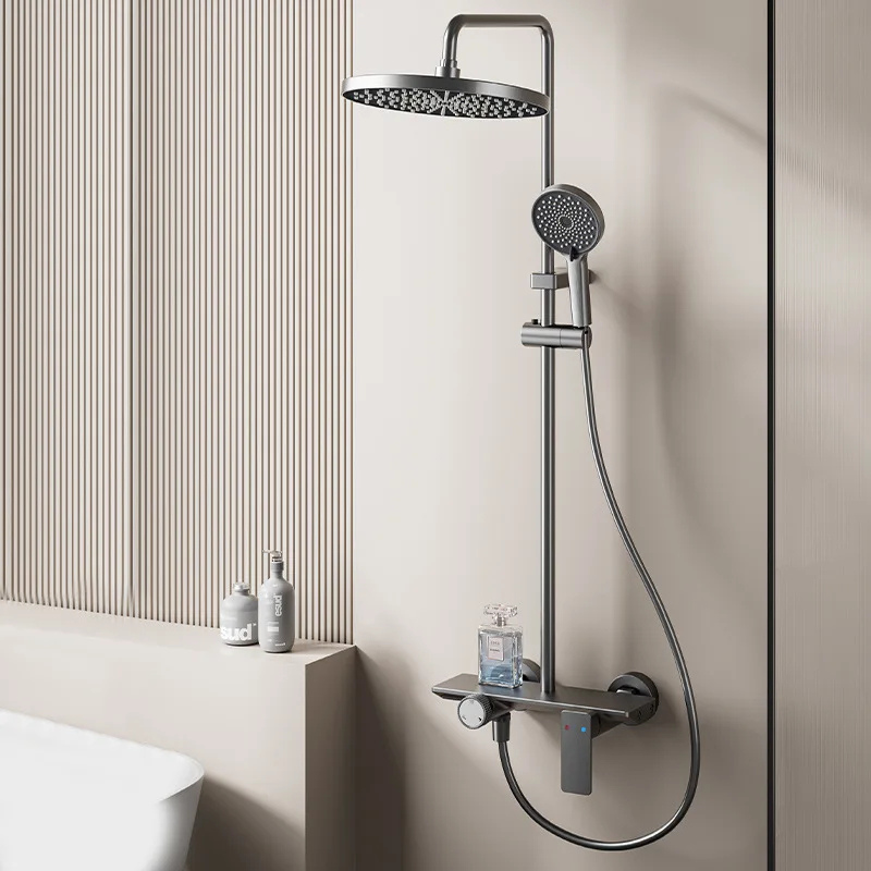 Colonne de douche pour baignoire avec commande rotative